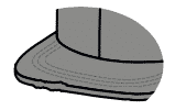 Flat distressed visor