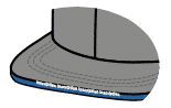 Flat lettering sandwhich visor