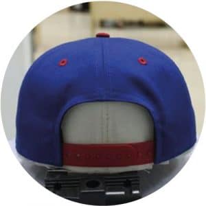 Bleu-red-and-green-snapback-5-panel-back